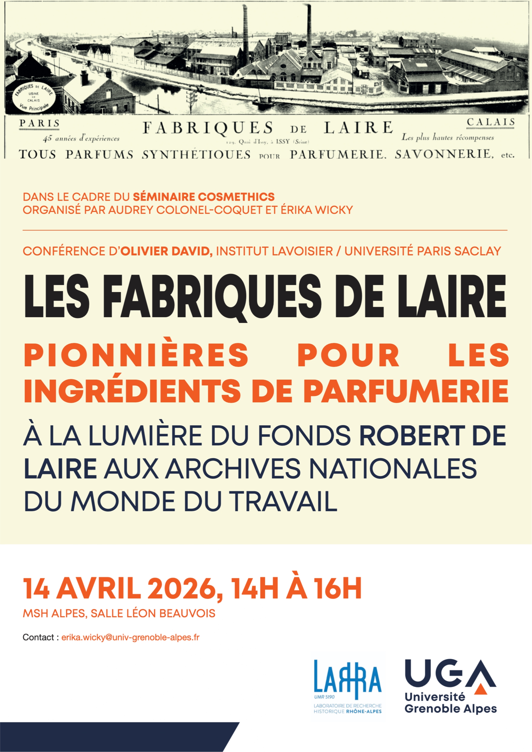 Les Fabriques de Laire, Pionnières pour les Ingrédients de Parfumerie - A la lumière du fonds Robert de Laire aux Archives Nationales du Monde du Travail